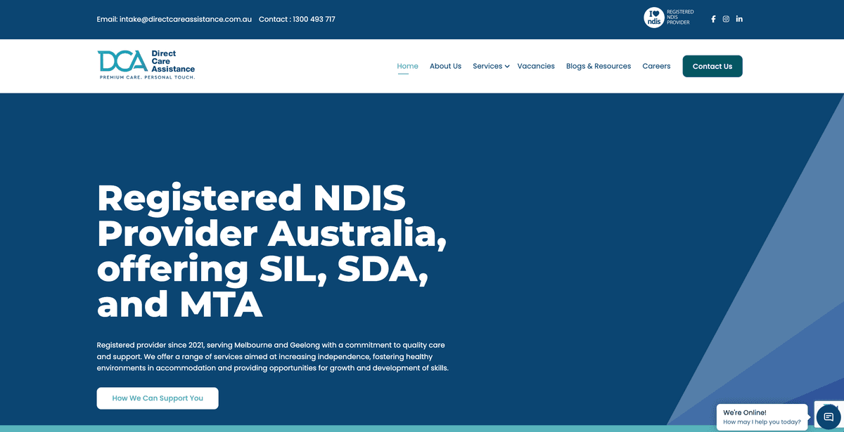 DCA Homepage